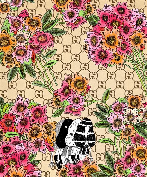 gucci floral print wallpaper|aesthetic gucci wallpaper.